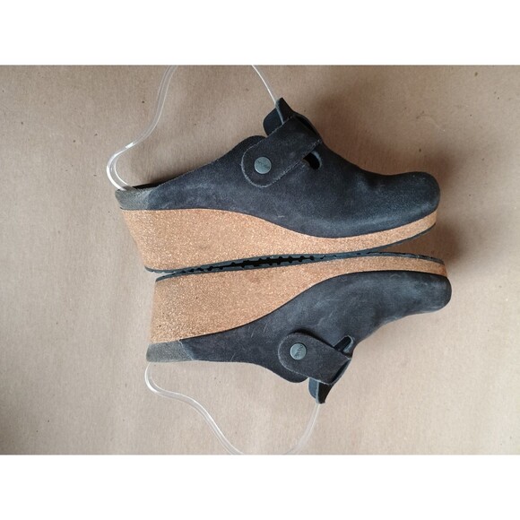 Papillio by Birkenstock Fanny Wedge Buckle Clogs Mules Womens Sz 8 EU 39 Gray - Picture 5 of 9